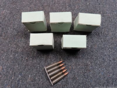 5 Boxes (75 Rds) Czech 7.62x45 Ball Ammo on Stripper Clips-1961 Dated-Clean