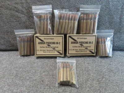 94 ROUNDS WWII USGI 30-06 SPRINGFIELD ARMOR PIERCING AMMUNITION