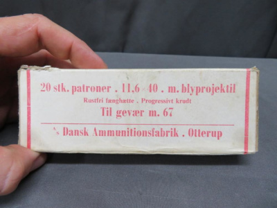 VINTAGE BOX DANISH 11.6 X 40MM M1867 ROLLING BLOCK AMMO