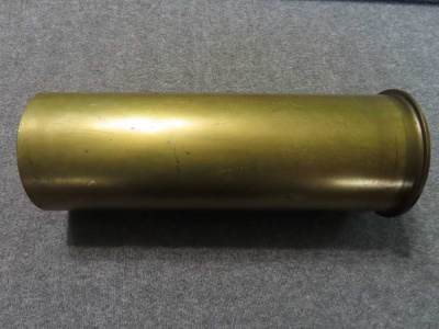 WWII US NAVY 5 INCH MKV .38 CALIBER BRASS SHELL CASE DATED 1945