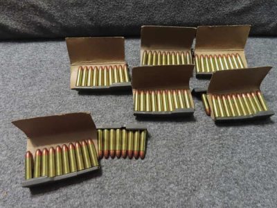 120 ROUNDS USGI .30 M1 CARBINE AMMO ON STRIPPER CLIPS WITH LOADER