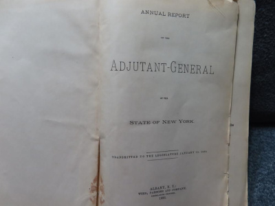 1886-ANNUAL REPORT OF THE ADJUTANT GENERAL-NY NATIONAL GUARD-GREAT HISTORY
