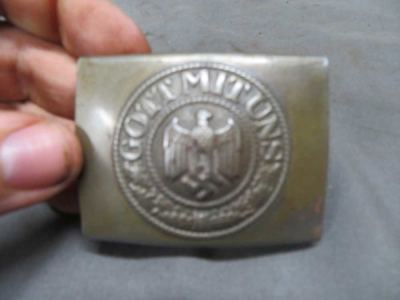 WWII GERMAN ARMY BELT BUCKLE-ORIGINAL-MARKED “N & H 1941”