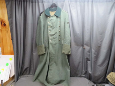 WWII GERMAN M36 GREATCOAT W/ WAFFEN SS SHOULDER BOARDS & SLEEVE EAGLE