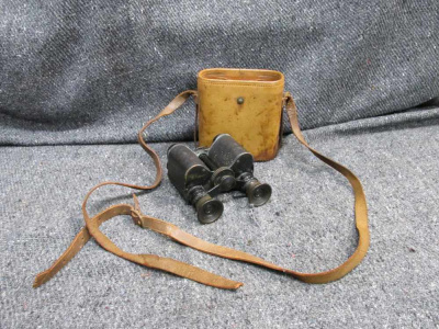 ORIGINAL PAIR OF WWI U.S. NAVY ERA WARNER & SWASEY FIELD GLASSES, 8 POWER