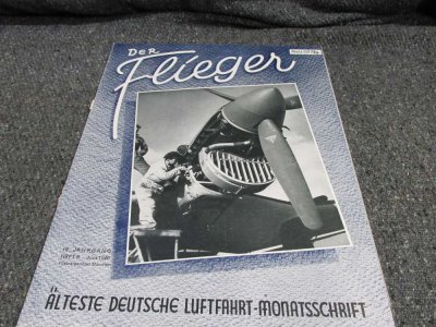 ORIGINAL WWII GERMAN DER FLIEGER AVIATION MAGAZINE DATED JUNE 1940