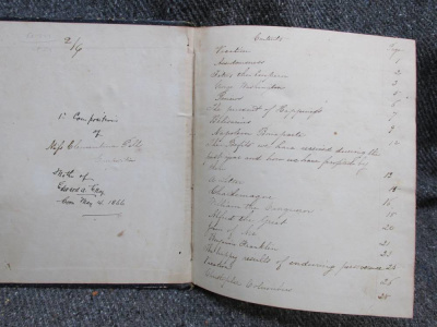 CIVIL WAR ERA COMPOSITION NOTEBOOK FOR CLEMENTINE BARNEWALL