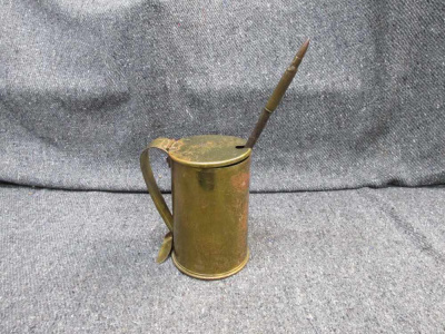 WWII ERA TRENCH ART BRASS FIREPLACE FIRE STARTER "CAPE COD" SMUDGE POT