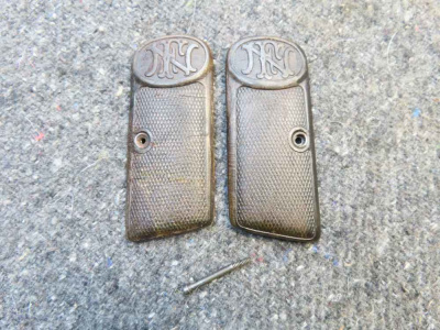 Pair of Original FN Browning Model 1910 Pistol Grips - Early - Made of Horn