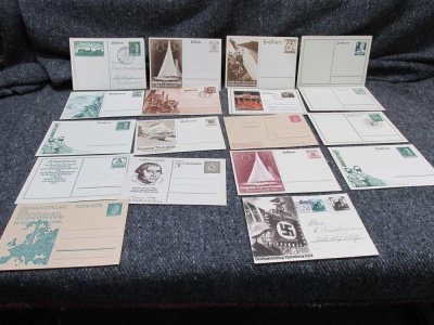 18-WWII ERA GERMAN POSTCARDS, MOST UNUSED, ADOLF, HJ YOUTH, OLYMPICS