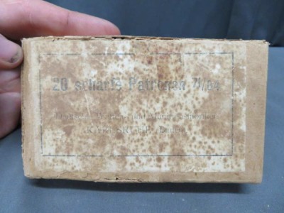 FULL BOX IMPERIAL GERMAN 11MM MAUSER AMMO-FULL 20 ROUNDS-1886
