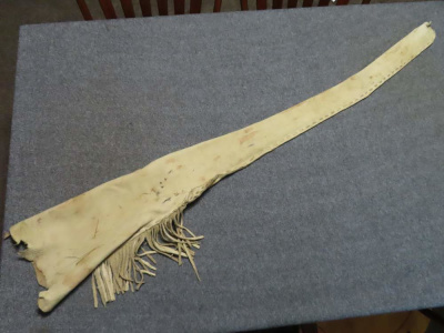 HANDMADE VINTAGE BUCKSKIN MUSKET & KENTUCKY TYPE RIFLE CASE