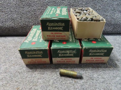 4 BOXES 200 ROUNDS REMINGTON KLEANBORE .38 SPECIAL POLICE SERVICE AMMO