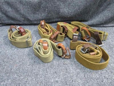6-MOSIN NAGANT RIFLE/CARBINE SLINGS COMPLETE WITH "DOG COLLARS"