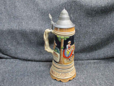 VINTAGE WEST GERMAN MADE BEER STEIN "IN THE FOREST & ON THE HEATH"