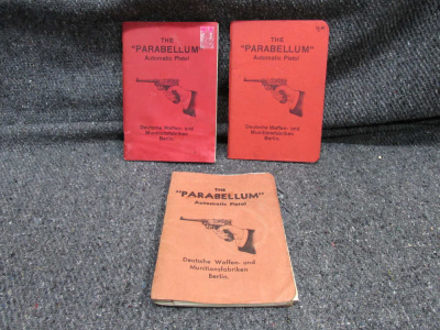 3-"PARABELLUM" LUGER AUTOMATIC PISTOL-CONSTRUCTION-MANUIPULATION-USE