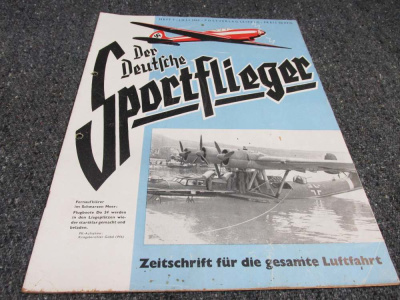 ORIGINAL WWII GERMAN THE SPORT FLYER MAGAZINE DATED JULY 1943