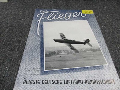 ORIGINAL WWII GERMAN DER FLIEGER AVIATION MAGAZINE DATED 1940