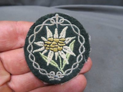 WWII GERMAN ARMY GEBIRGSJAGER MOUNTAIN TROOPS SLEEVE PATCH