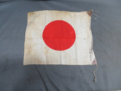 WWII JAPANESE HINOMARU MEATBALL FLAG-ORIGINAL-SIGNED KANJI CHARACTERS