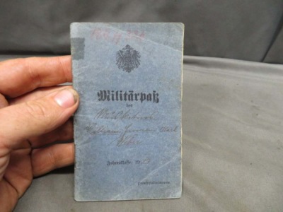 WWI IMPERIAL GERMAN ARMY MILITARPASS SOLDIER’S PASSBOOK-MANY PAGES