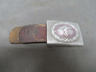 WWII GERMAN LUFTWAFFE BELT BUCKLE-ASSMANN 1935-CRANK CATCH-DROOP TAIL EAGLE