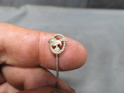 WWII GERMAN LUFTWAFFE OBSERVERS BADGE STICKPIN-NICE DETAIL & FINISH