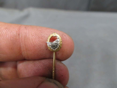 WWII GERMAN KRIEGSMARINE NAVY DESTROYER BADGE STICKPIN-NICE DETAIL & FINISH