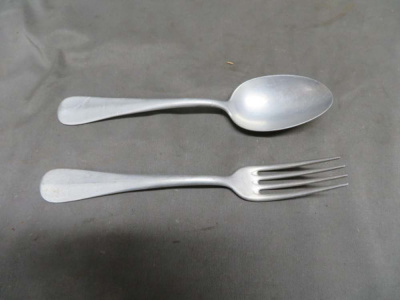 LOT-WWII GERMAN LUFTWAFFE MESS HALL FORK & SPOON
