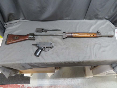 SPANISH CETME RIFLE PARTS KIT-BOLT-LIVE BARREL-WALNUT STOCK SET-NICE